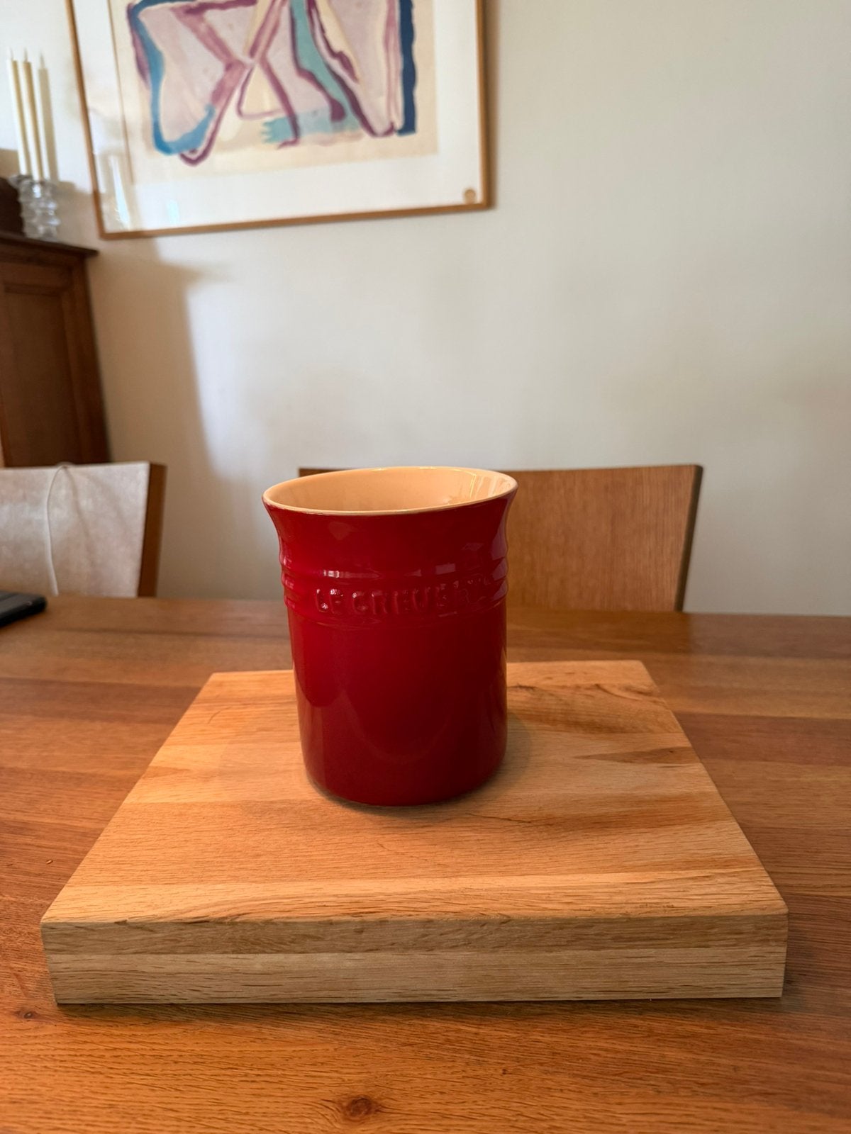Le Creuset -  spatelpot lepelpot Kersenrood 15cm 1,1l, Ophalen of Verzenden, Nieuw