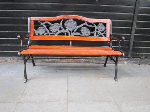 Gietijzeren Tuinbank, Tuin en Terras, Ophalen, Nieuw, Hout