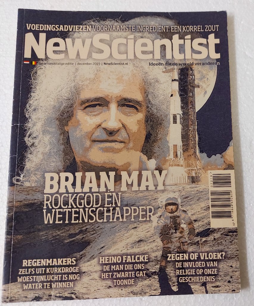 Brian May Queen MAGAZINE COVER Rockgod en wetenschapper 2019, Verzamelen, Gebruikt, Ophalen of Verzenden, NvT, Brian May