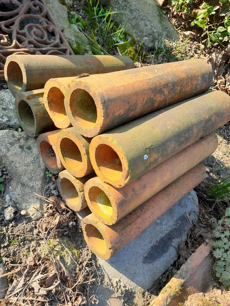 10 antieke stenen drainage buizen De Leeuw Halsteren, Tuin en Terras, Ophalen, Gebruikt