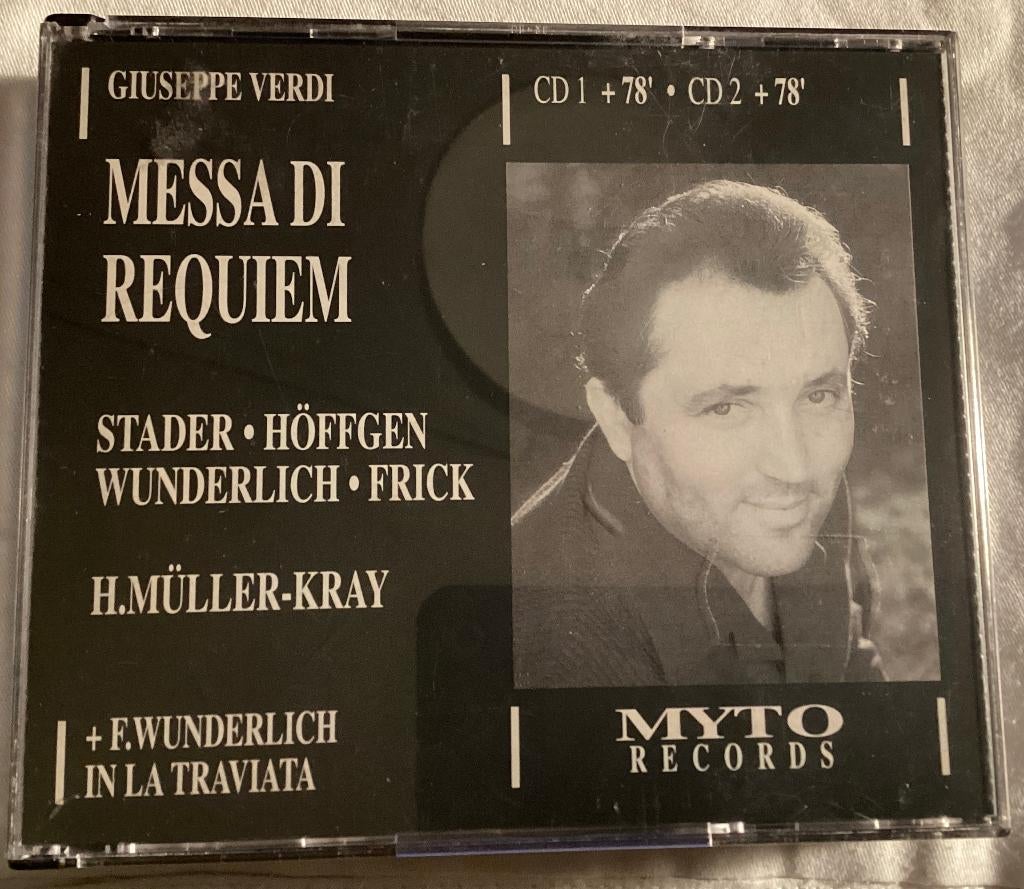 Verdi Messa di Requiem Stader etc dubbel CD, Ophalen of Verzenden, Romantiek, Gebruikt, Opera of Operette