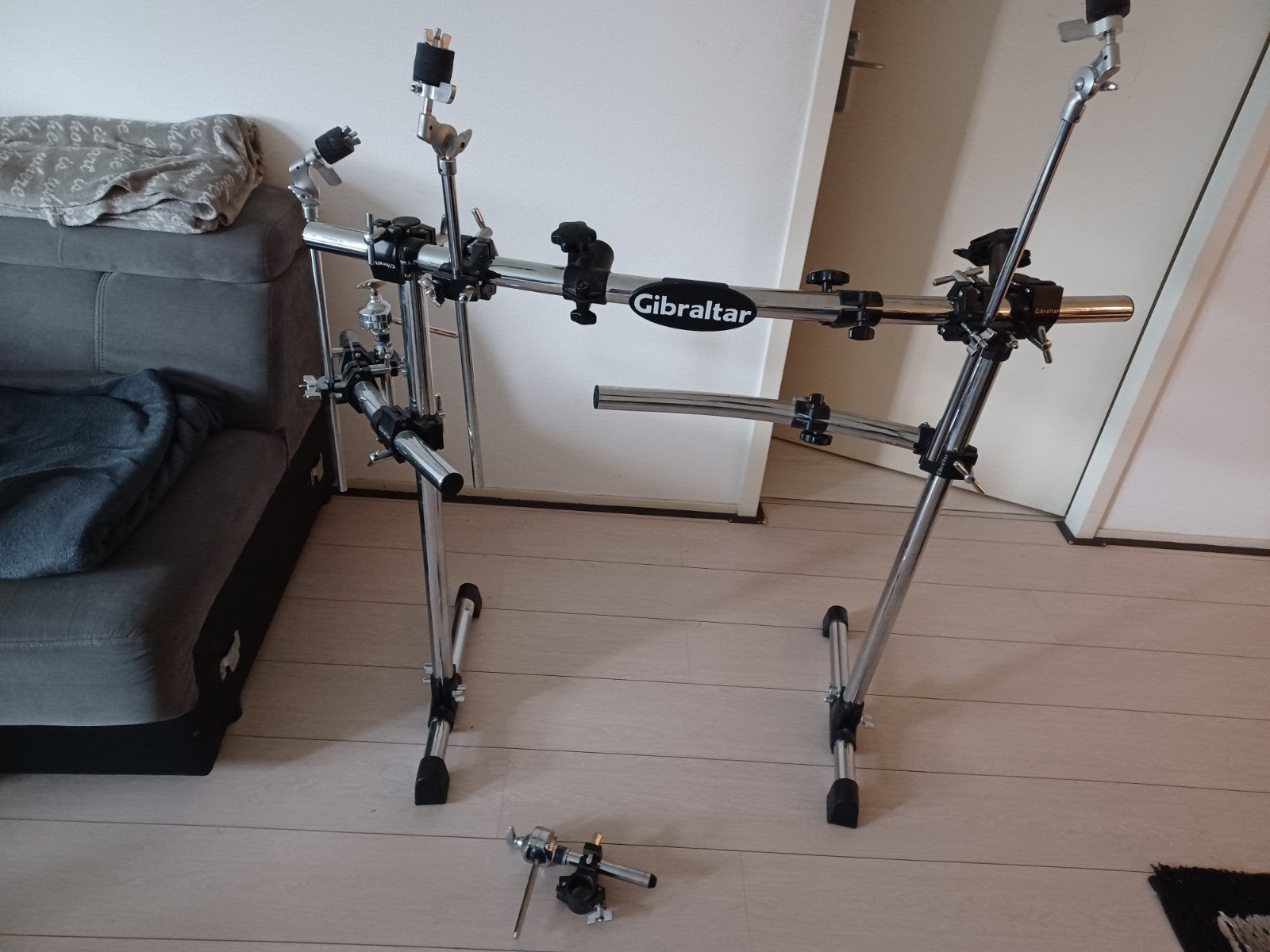 Gibraltar drum rack stevig incl klemmen en 3 bekkenstand, Ophalen, Zo goed als nieuw, Overige merken