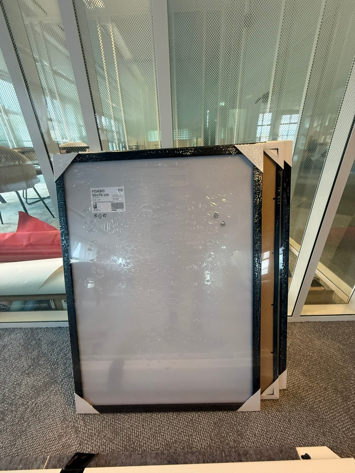 3x Fiskbo 50x70 - nieuwe fotolijst ikea zwart, Ophalen, Nieuw, Standaard fotolijst, Zwart