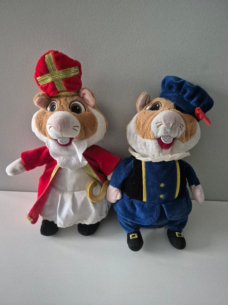Sint en Piet hamster knuffels, Ophalen of Verzenden, Gebruikt, Hamster