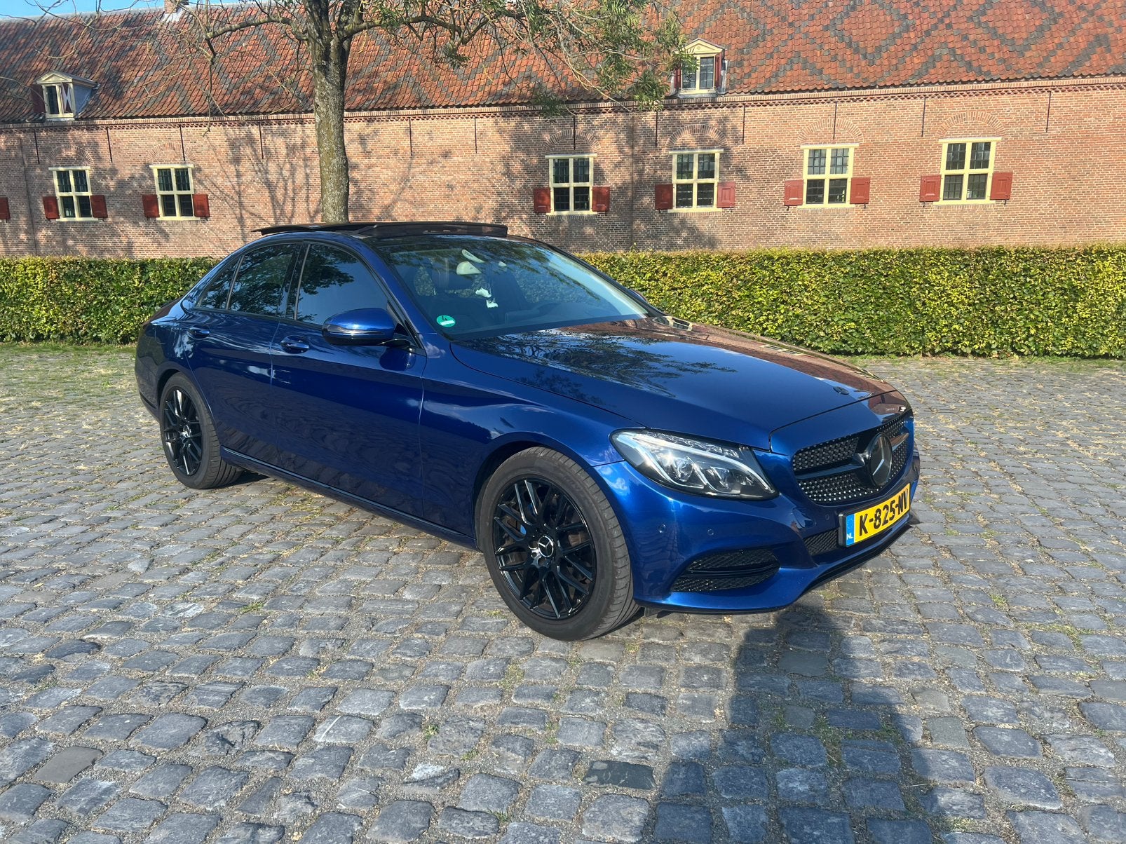 Mercedes C  200, Auto's, Mercedes-Benz, Automaat, Zwart, Blauw, Leder en Stof