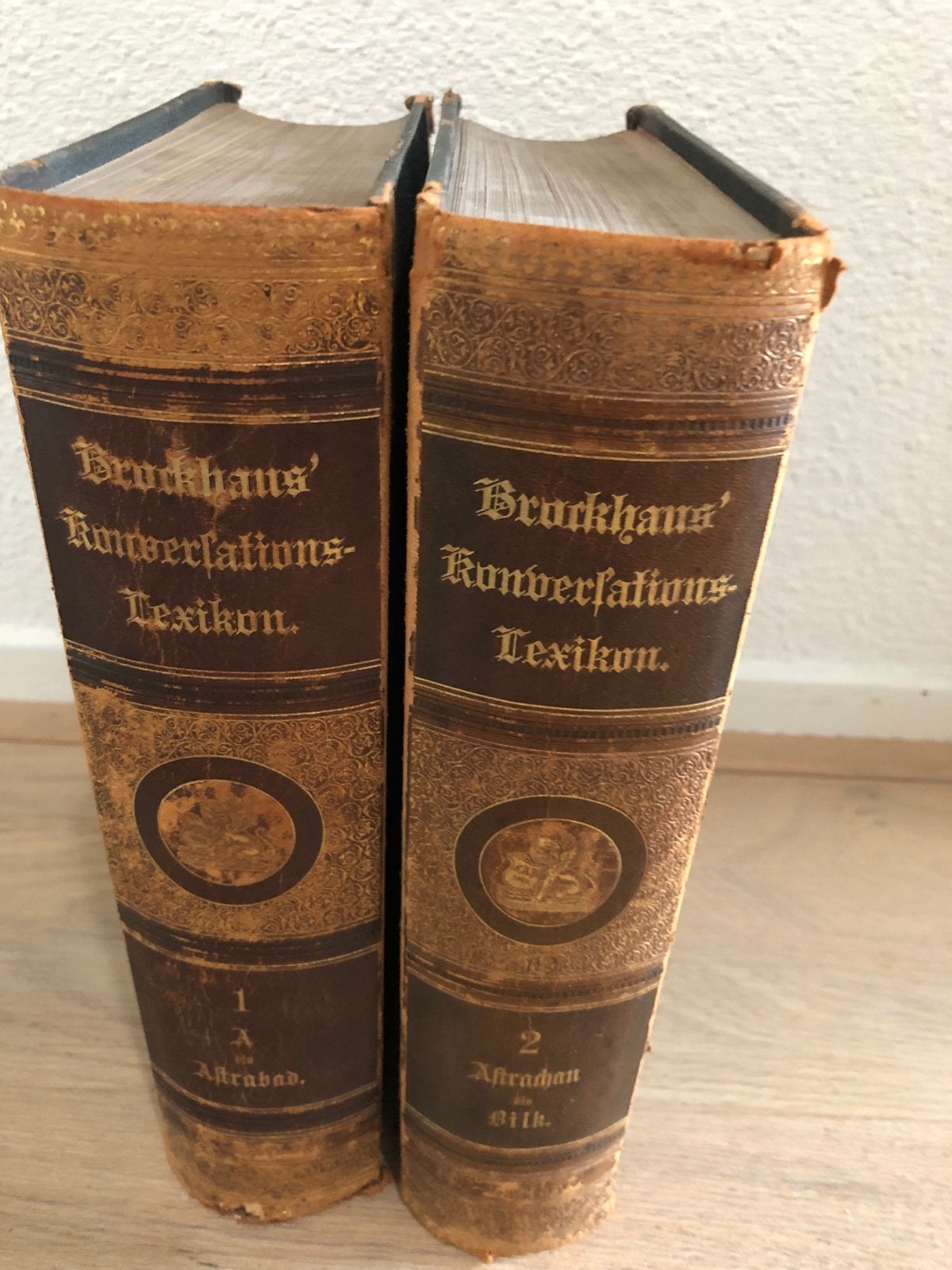 Brockhaus' Konversations-Lexikon - Deel 1 & 2 (Antiek), Ophalen