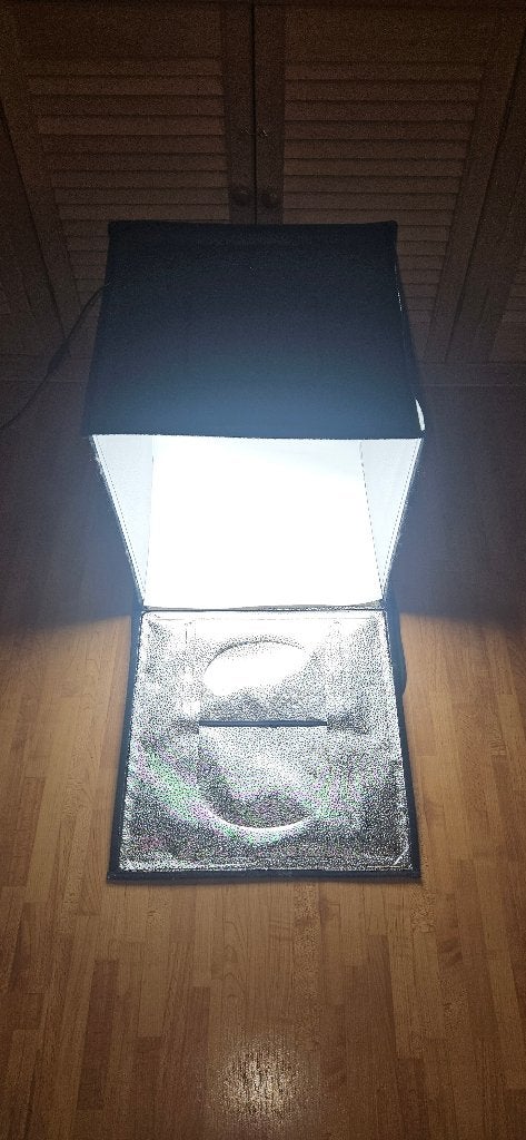 lichtstudio + kleur doeken, Audio, Tv en Foto, Fotografie | Fotostudio en Toebehoren, Ophalen, Zo goed als nieuw, Mini fotostudio