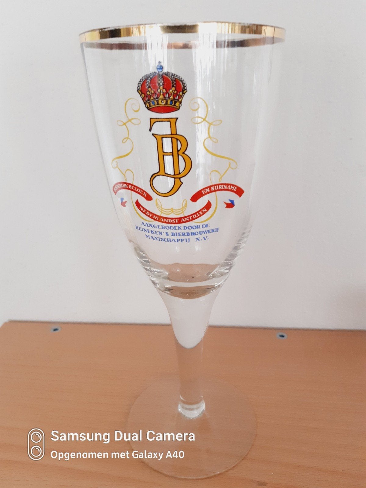 Mooie Heineken.s j b voetglas, Ophalen of Verzenden, Zo goed als nieuw, Glas of Glazen, Heineken
