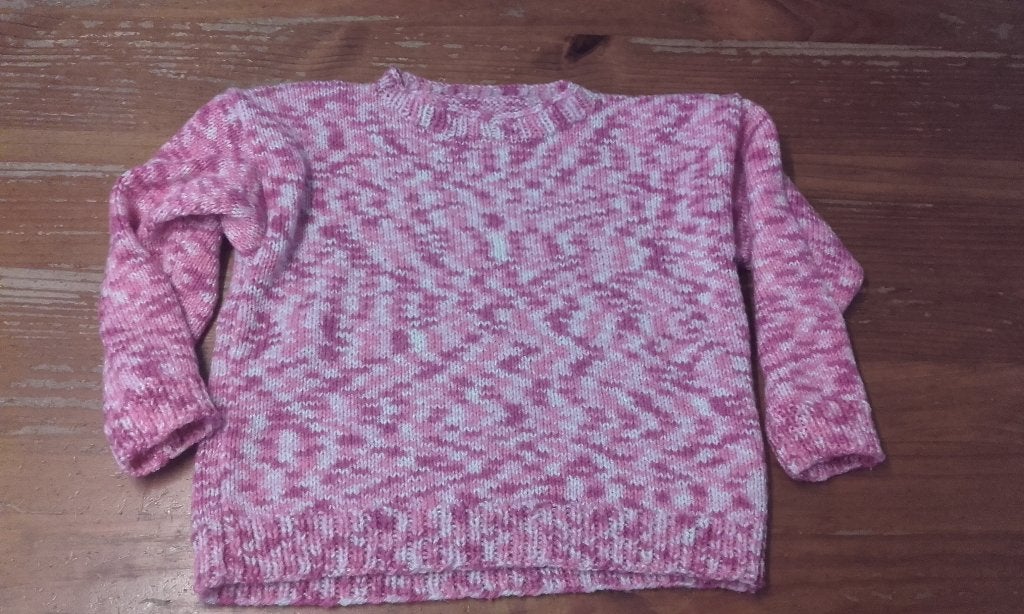 Hand gebreide trui 116, Meisje, Trui of Vest, Handgemaakt, Nieuw