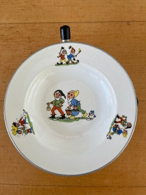 Oud warmhoud-bordje voor kind, Antiek en Kunst, Curiosa en Brocante, Ophalen of Verzenden