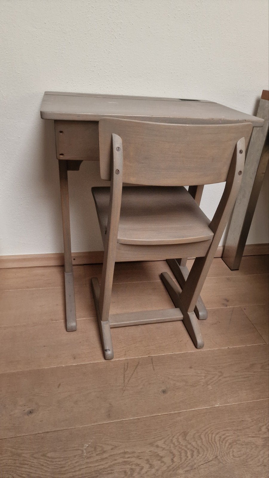 Vintage school lessenaar met stoel - oude stijl, Ophalen