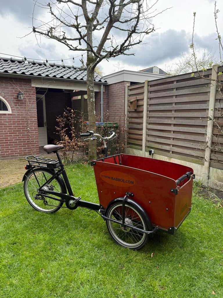 Babboe Big E bakfiets, Gebruikt, Elektrisch, 2 kinderen, Ophalen