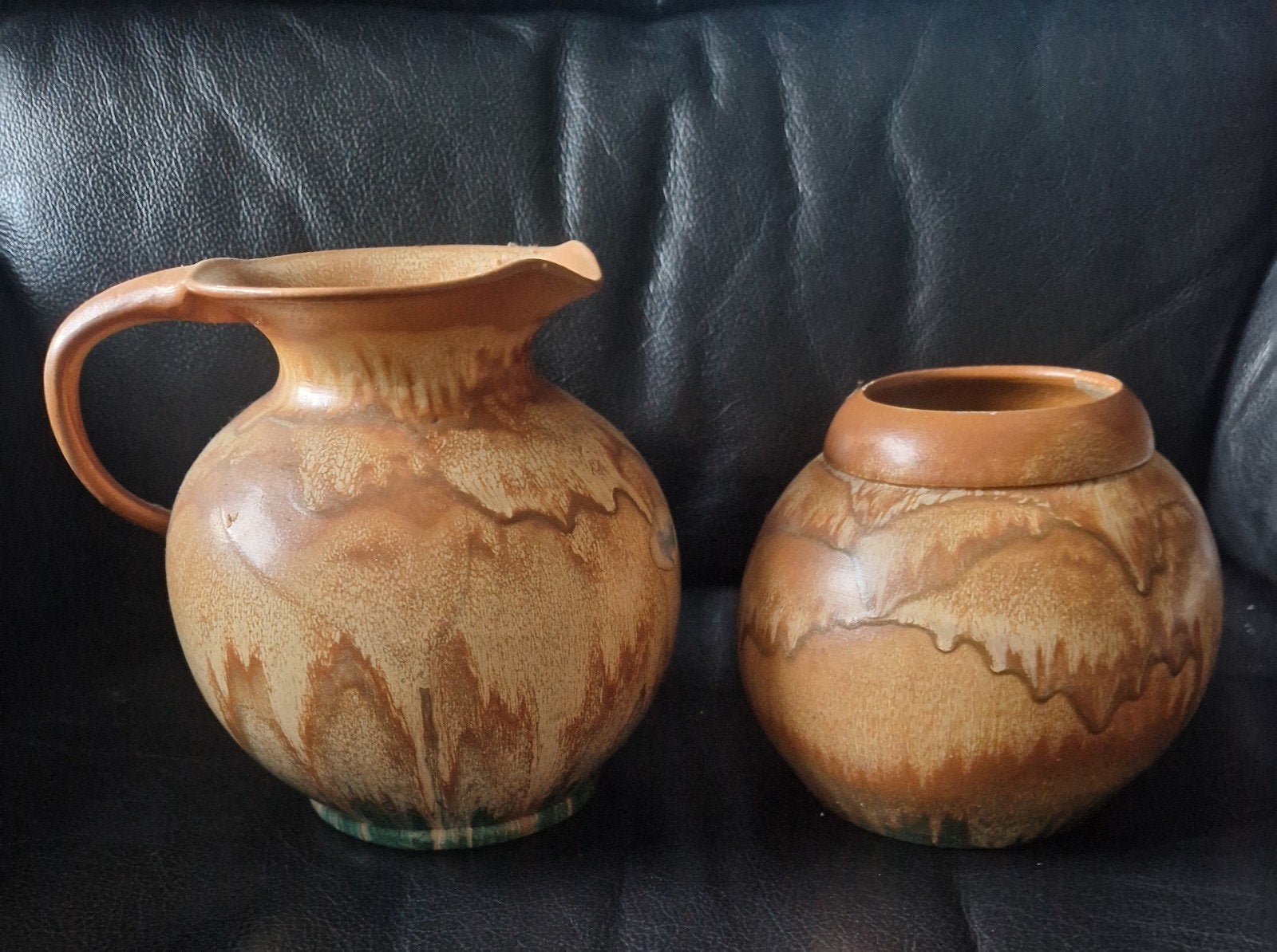 Vintage kruik en pot van Aardewerkfabriek De Hoop Gouda, Antiek en Kunst, Antiek | Keramiek en Aardewerk, Ophalen