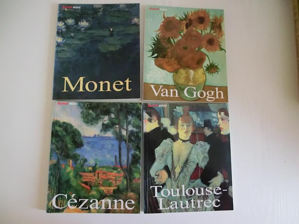 4 kunstmini’s: Van Gogh,  Monet, Cézanne en Toulouse-Lautrec, Ophalen, Nieuw