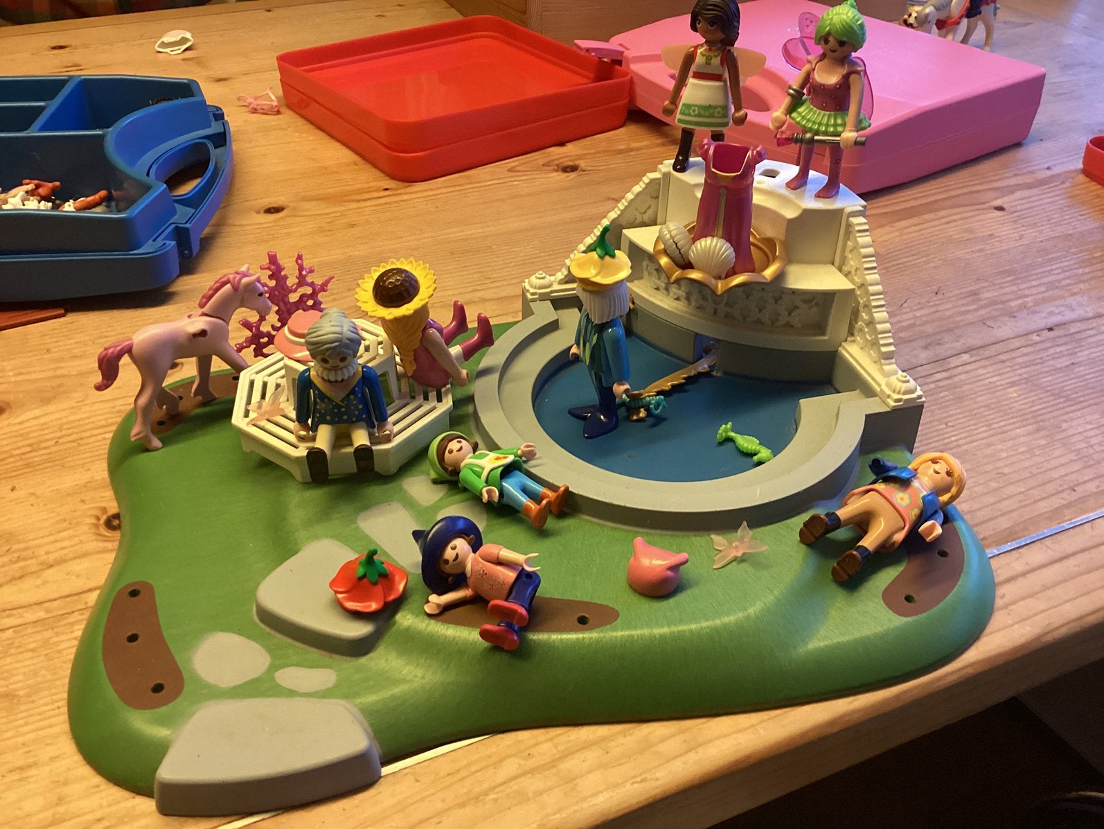 Playmobil div school, eiland, dieren, huisinrichting, Ophalen of Verzenden, Gebruikt