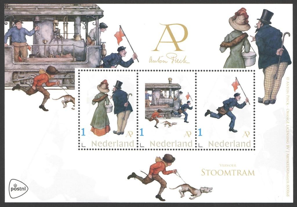 Postzegels Anton Pieck: Stoomtram, Ophalen of Verzenden, Na 1940, Postfris