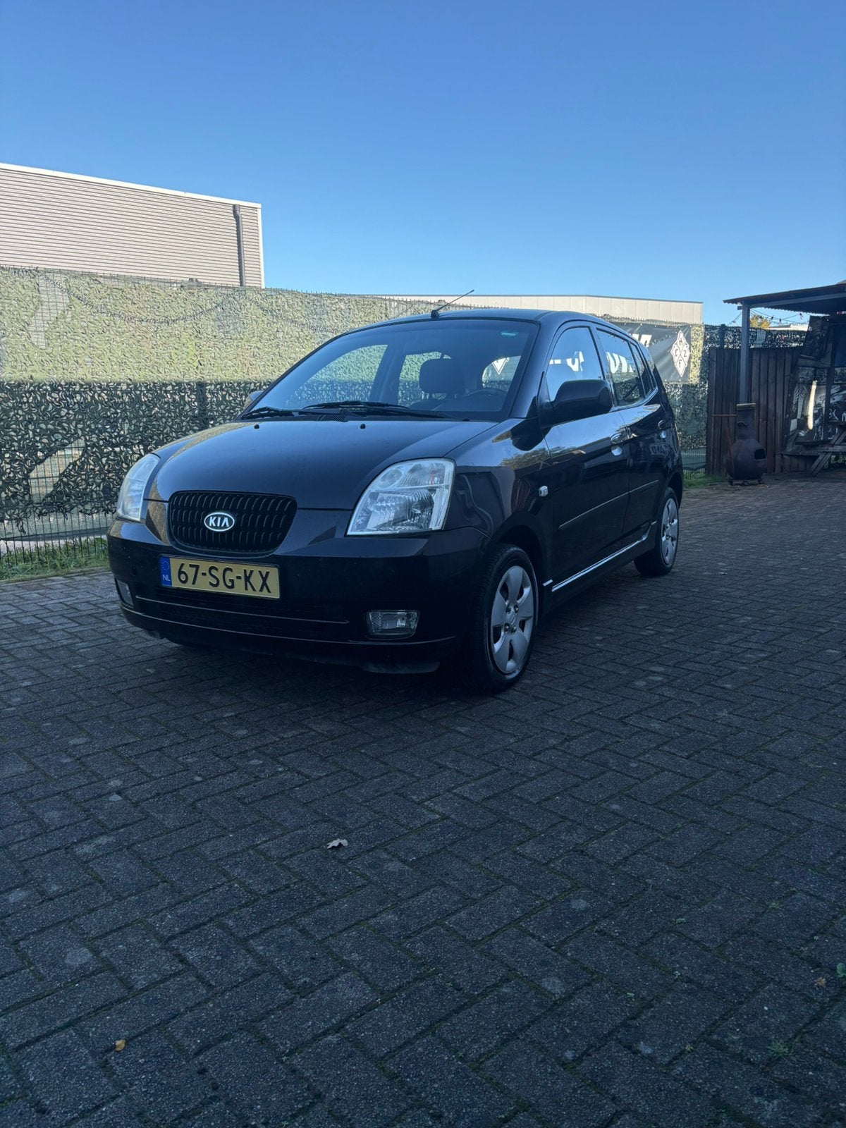 Kia Picanto 1.0 2006 Zwart NIEUWE APK, Auto's, Voorwielaandrijving, 836 kg, 400 kg, 61 pk