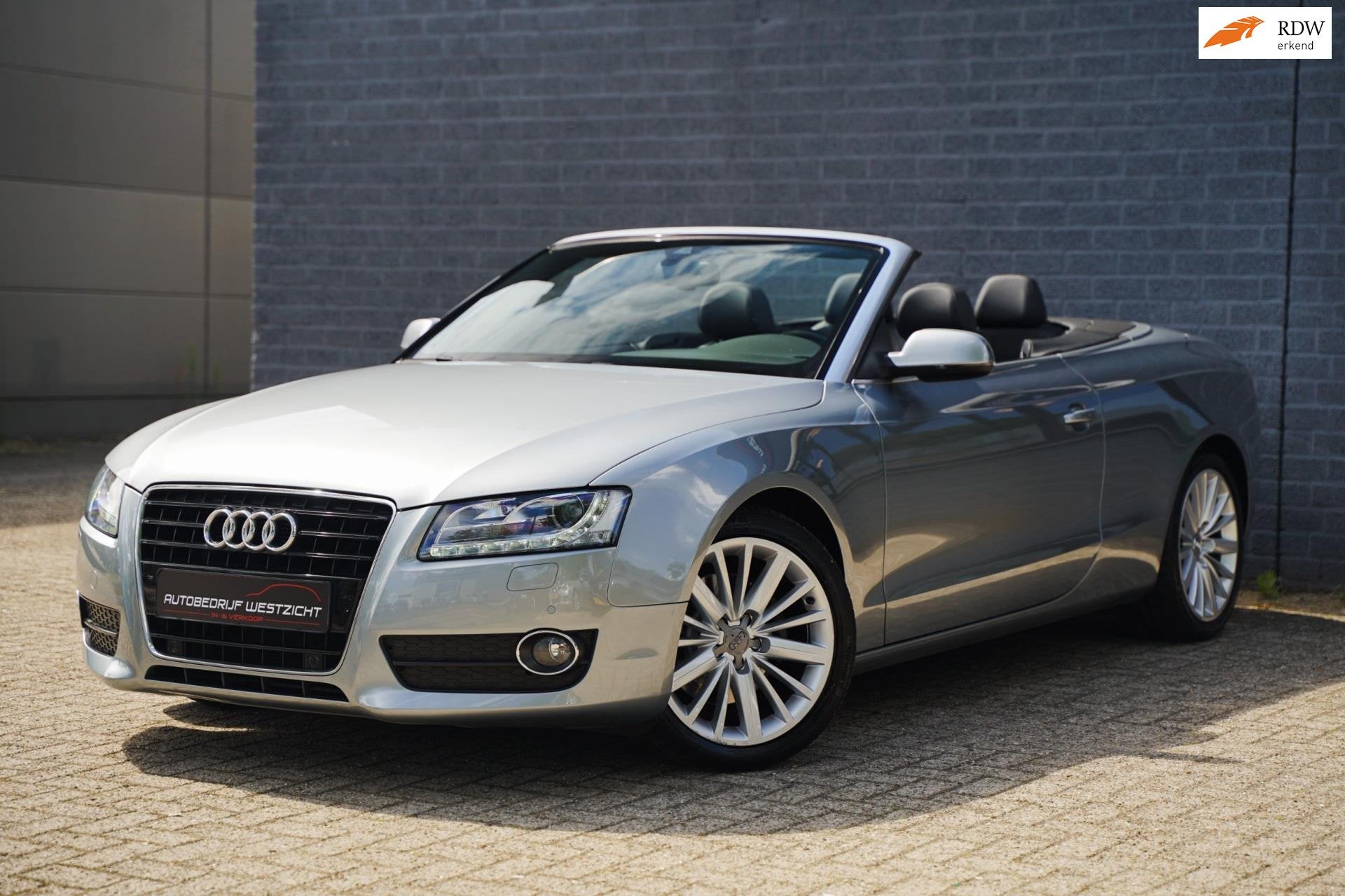 Audi A5 Cabriolet 3.2 V6 FSI Pro Line 265pk Automaat, Leder, Gebruikt, Zwart, Cabriolet, 4 stoelen