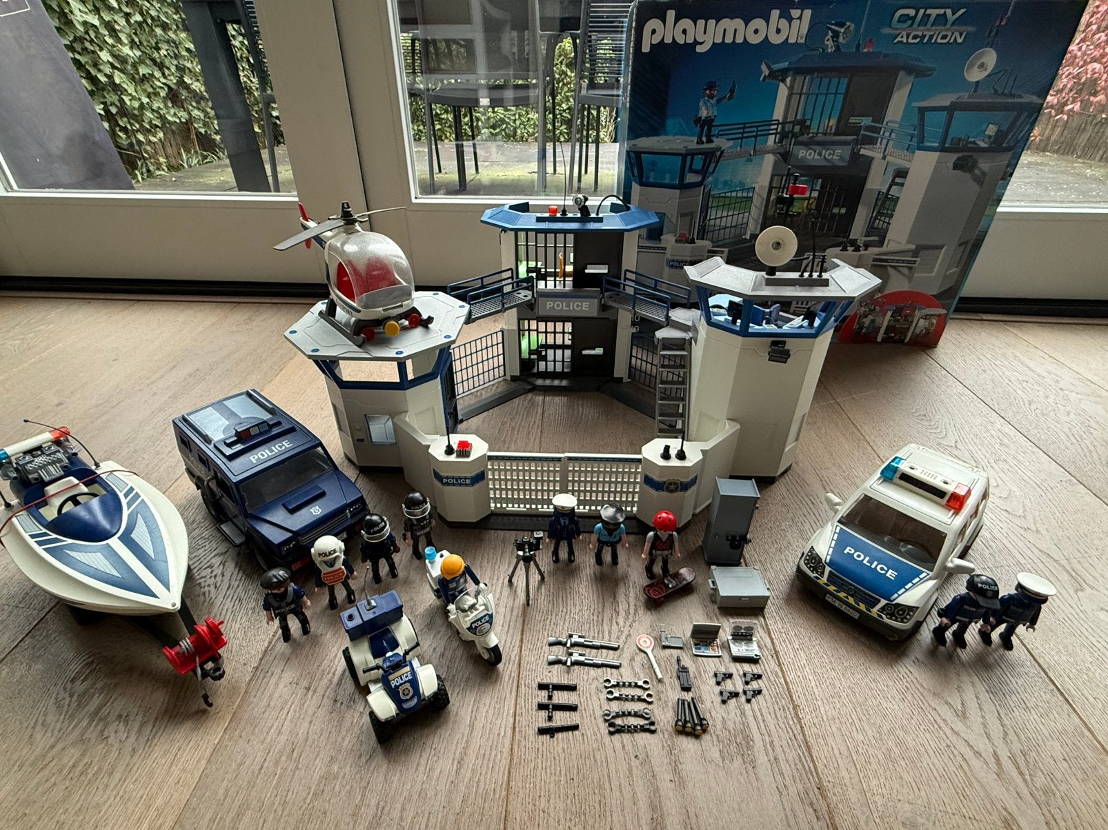 PLAYMOBIL politiebureau met gevangenis en extra’s 6919 6872, Kinderen en Baby's, Ophalen of Verzenden, Gebruikt, Complete set