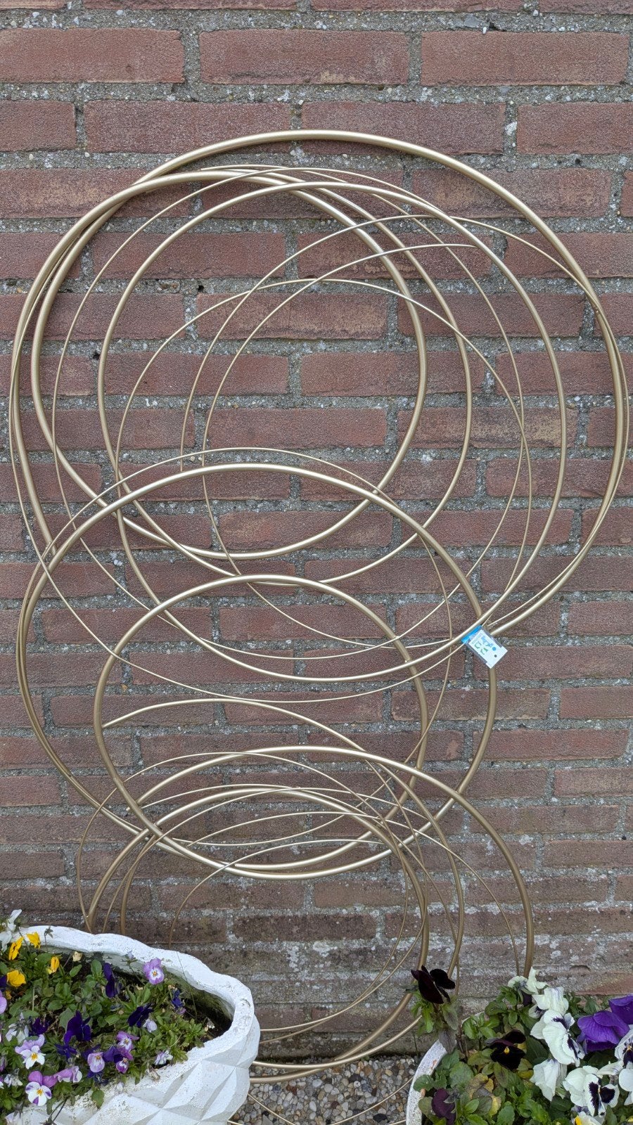 Goudkleurig kunstwerk voor buitenmuur - Intratuin, Huis en Inrichting, Ophalen, Nieuw, Goud, Metaal