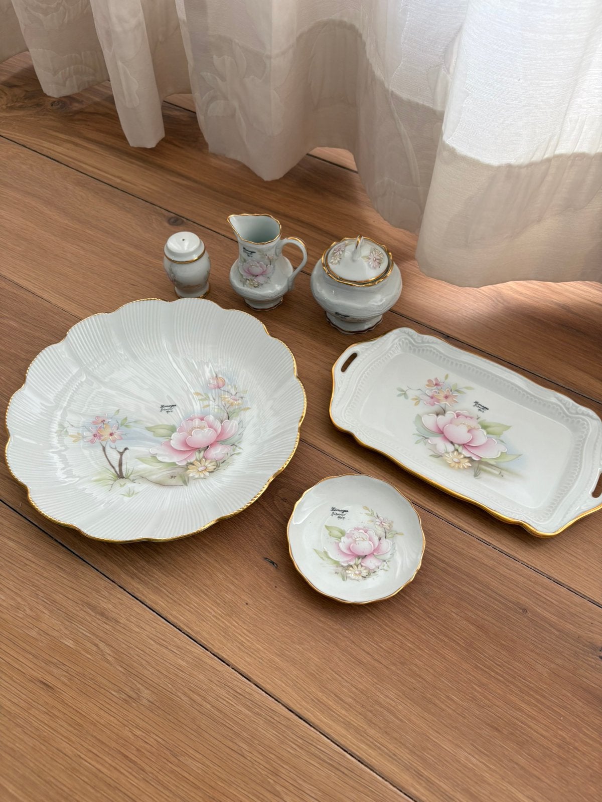 Limoges Rehausse Main serveerset, Antiek en Kunst, Antiek | Servies compleet, Ophalen of Verzenden