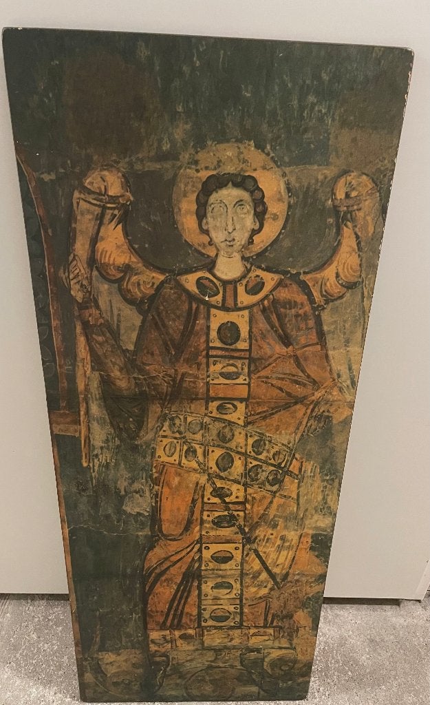 Aartsengel Michaël uit de kapel van Saint-Michel d'Aiguilhe, Ophalen, Gebruikt, Kaart of Prent, Christendom | Katholiek