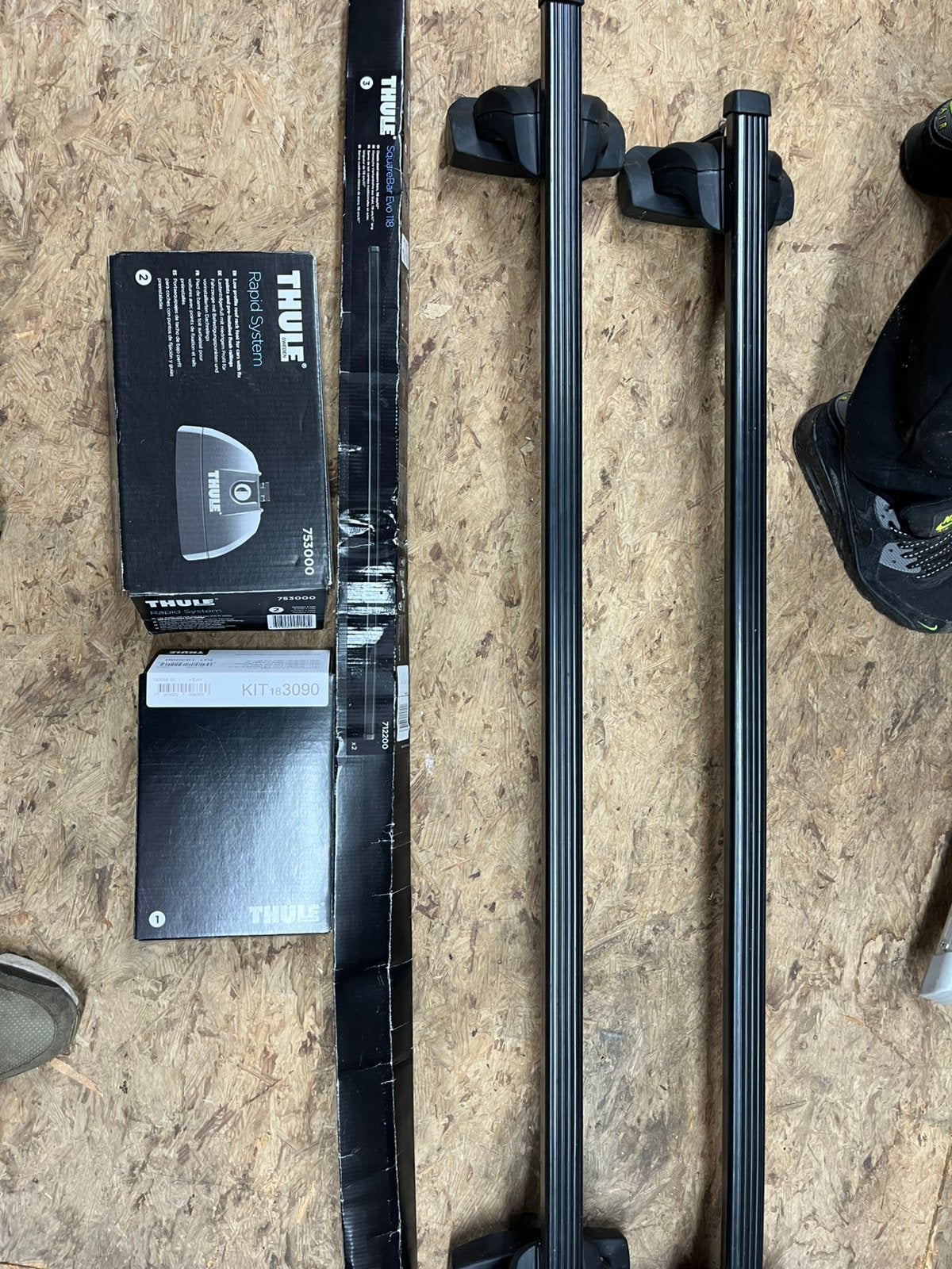 Thule squarebar evo 118 voor opel Astra J, Auto diversen, Ophalen, Zo goed als nieuw