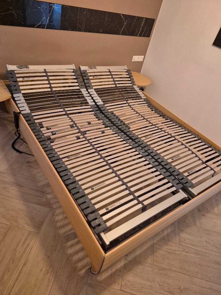 Lattenbodem elektrisch 2x 80 x 200 cm, Ophalen, Eenpersoons, Zo goed als nieuw, 80 cm