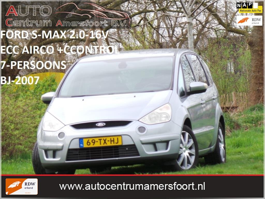 Ford S-Max 2.0-16V ( 7-PERSOONS + INRUIL MOGELIJK ), Auto's, Ford, Voorwielaandrijving, Dealer onderhouden, Gebruikt, 1505 kg
