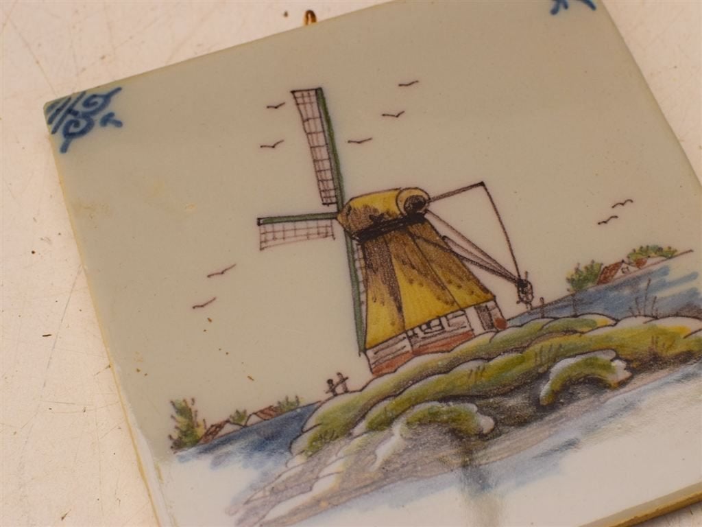 Handbeschilderd wandtegel 51756, Ophalen of Verzenden
