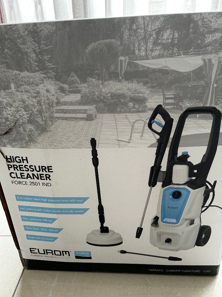 Eurom Force 2501 IND hogedrukreiniger - 135701, Tuin en Terras, Hogedrukreinigers, Ophalen, Met autostop en -start, Nieuw, Eurom