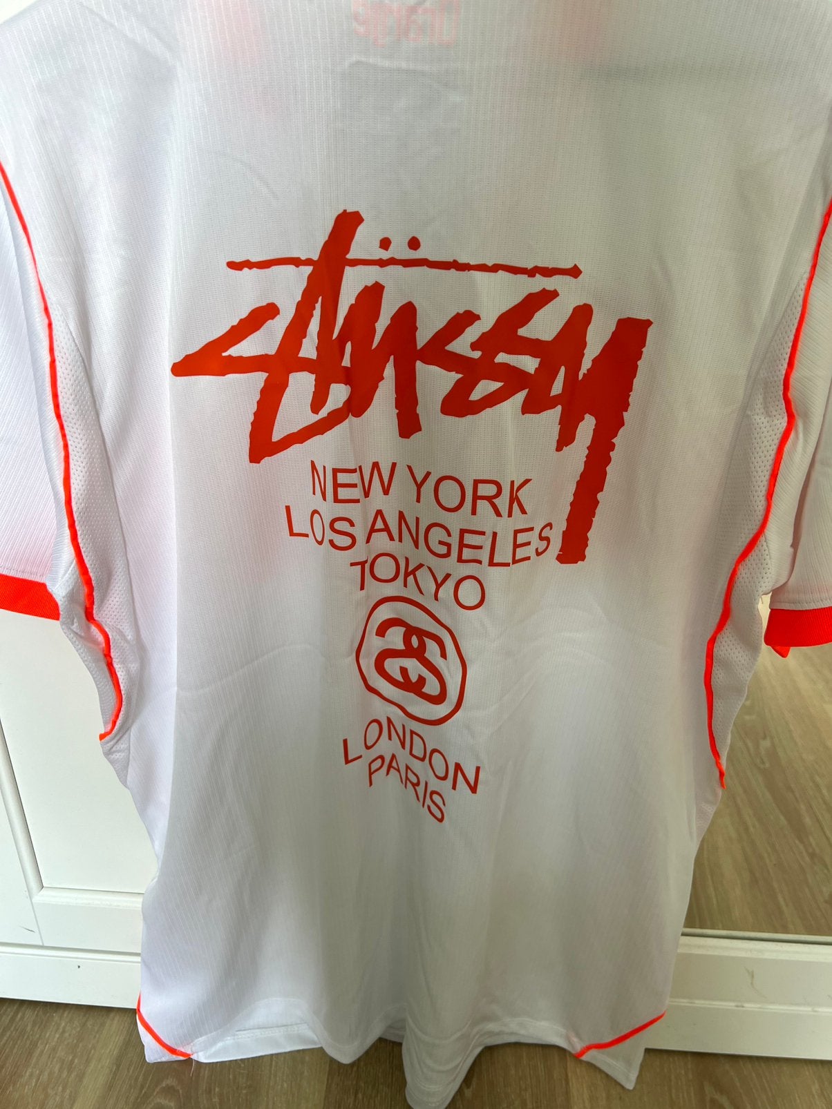 Nederlands elftal uitshirt WK 2026 Stüssy  Maat L, Maat 52/54 (L), Wit, Nieuw, Ophalen of Verzenden