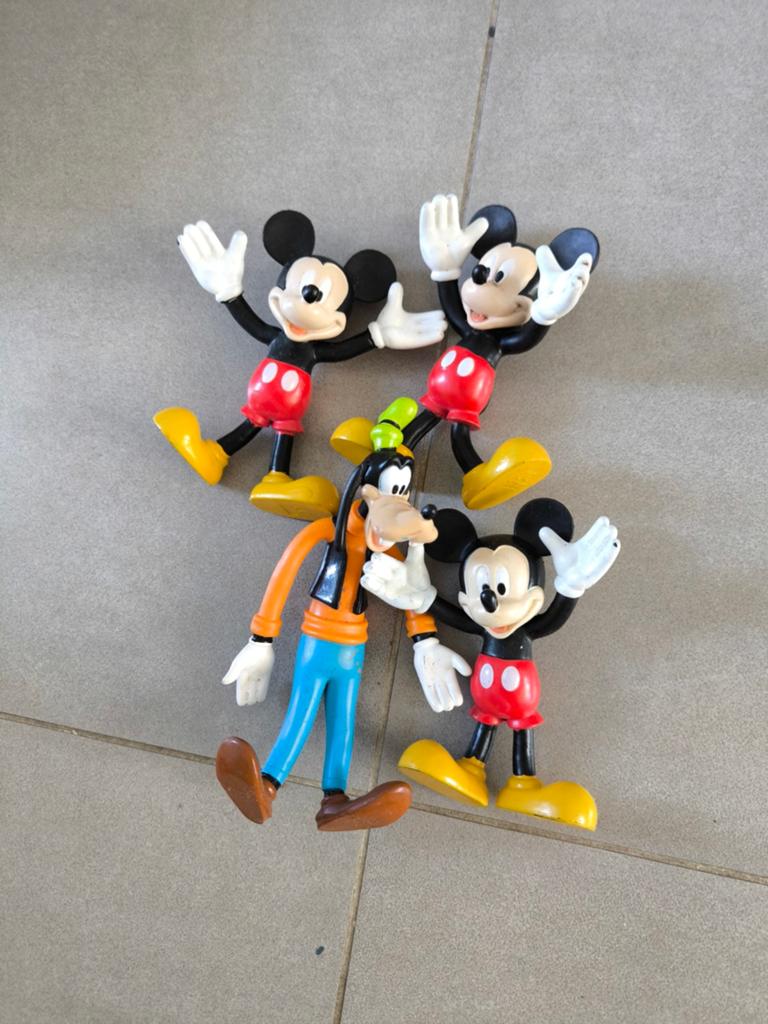 Mickey Mouse & Goofy Speelfiguren - Flexibele Armen/Benen, Ophalen of Verzenden, Gebruikt