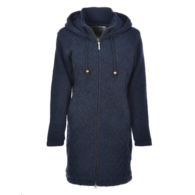 Pure Wool Sharon WJK-1709 lang wollen vest marine | S - XXL, Werkschoenendeal, Marktplaats@werkschoenendeal.nl, Blauw, Maat 46/48 (XL) of groter