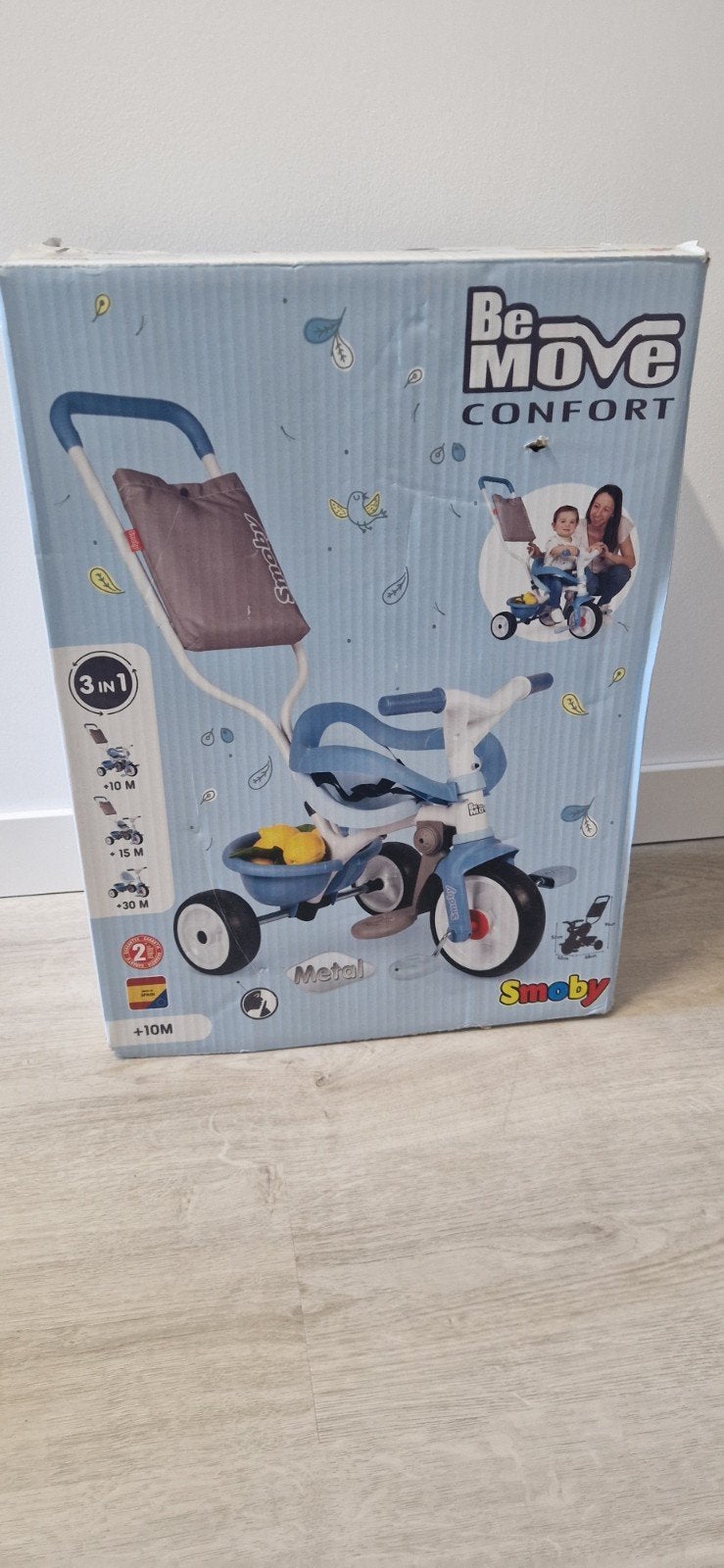 Smoby Be Move Confort 3-in-1 driewieler blauw, Ophalen of Verzenden, Zo goed als nieuw, Overige typen