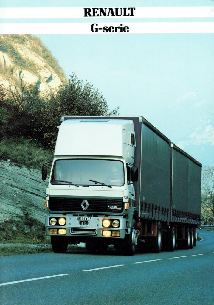 Folder Renault G-serie (vrachtwagen - 1988), Verzenden, Gelezen, Renault