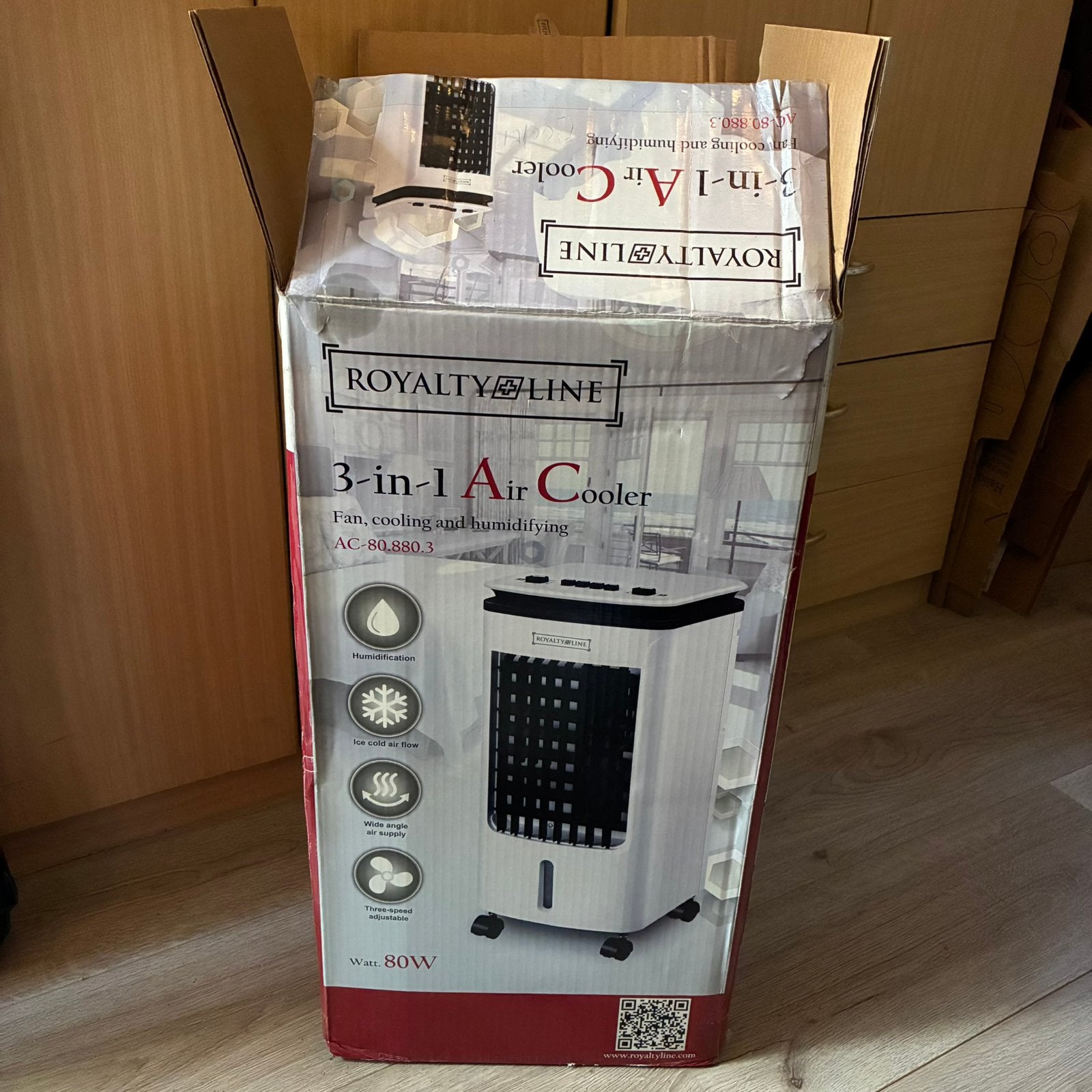 Mobiele Air Cooler, Minder dan 60 m³, 3 snelheden of meer, Ophalen of Verzenden, Zo goed als nieuw