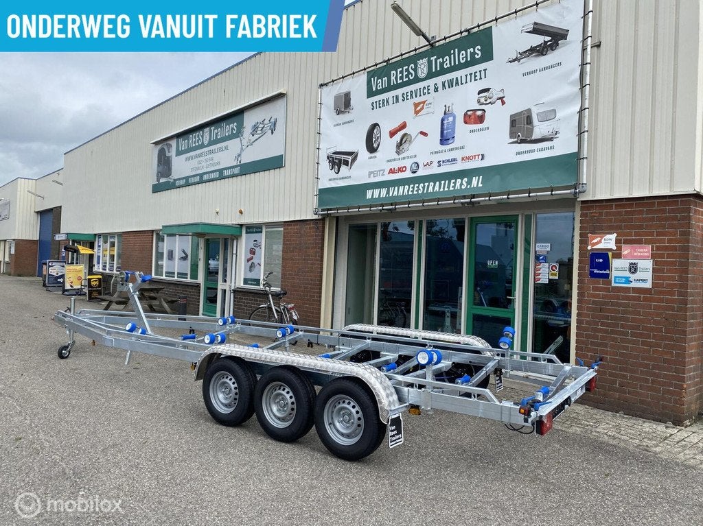 NIEUW Boottrailer Vlemmix 3-assig 10 m, Watersport en Boten, Boottrailers, Nieuw, Overige typen, Geremd