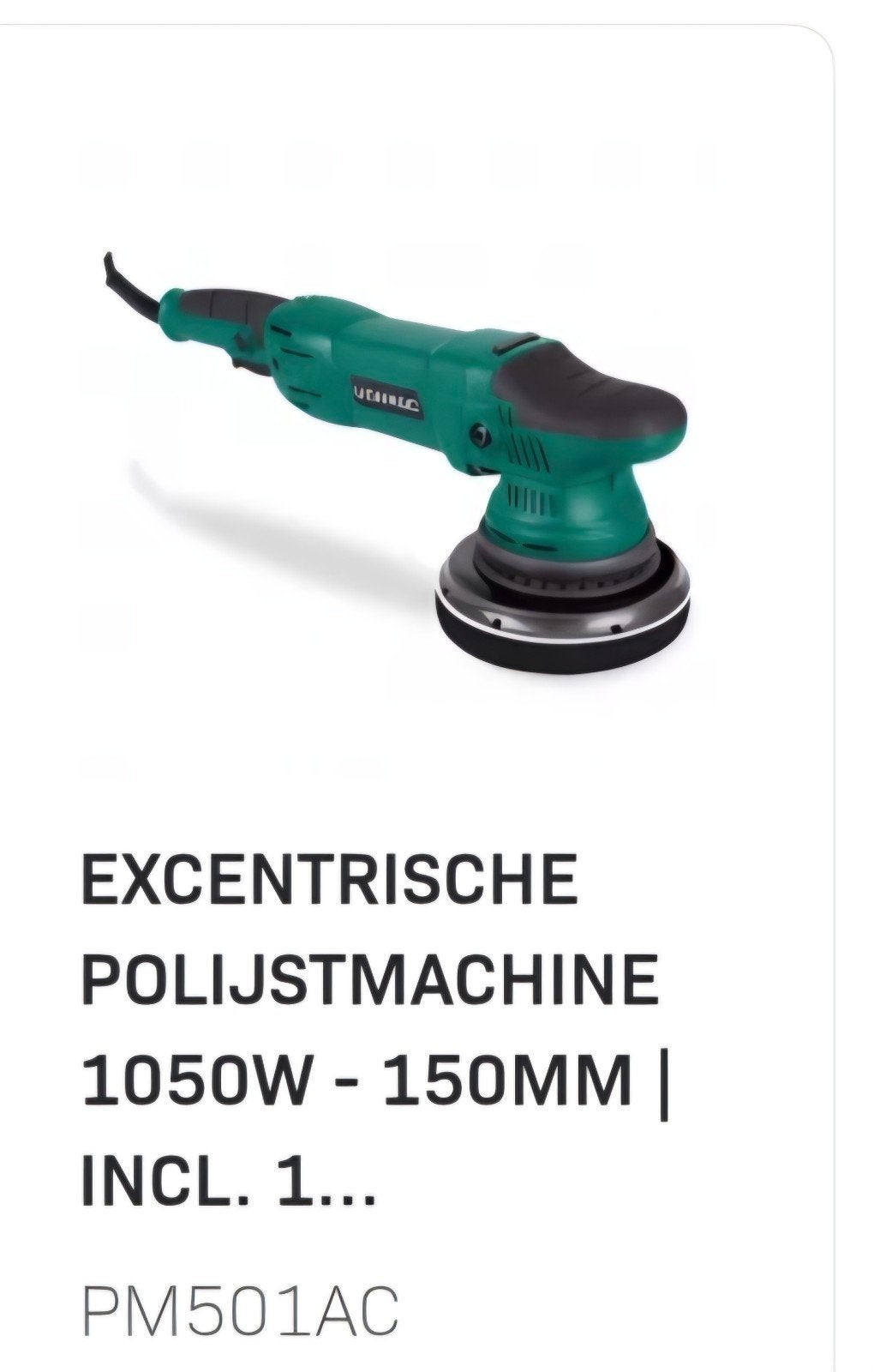 Vonroc Polijstmachine 1050W - 150mm Excentrisch, Doe-het-zelf en Verbouw, Gereedschap | Schuurmachines, Ophalen, Zo goed als nieuw