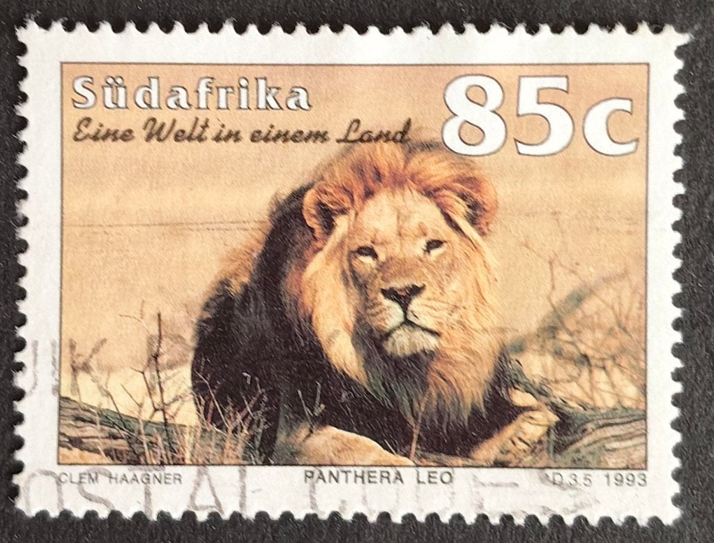 ZUID-AFRIKA - leeuw 1993, Verzenden, Zuid-Afrika, Gestempeld