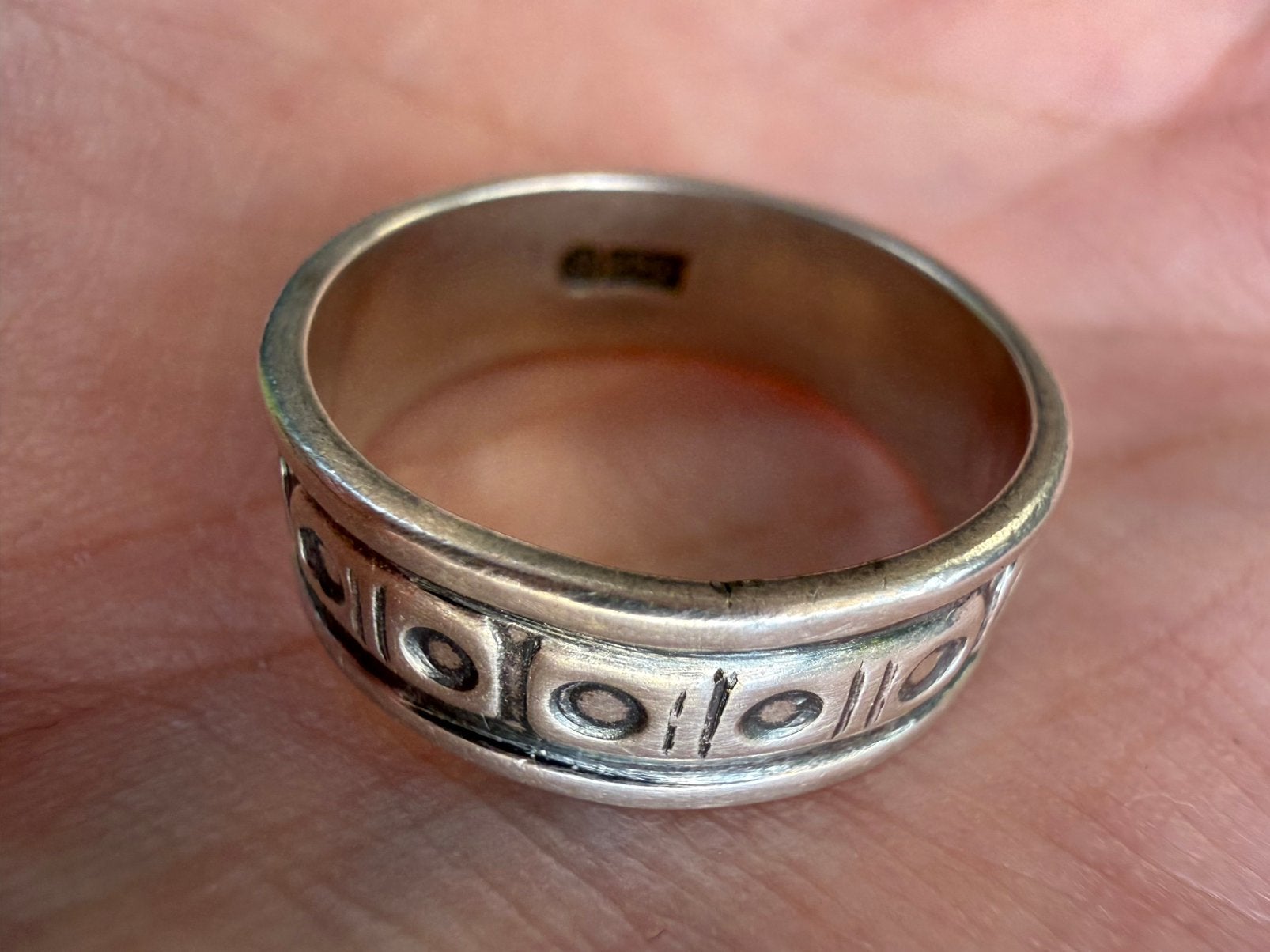 R196/ Zilveren KALEVALA KORU ring FINLAND 17 1/2, Sieraden, Tassen en Uiterlijk, Ringen, Gebruikt, Verzenden, X, Dame