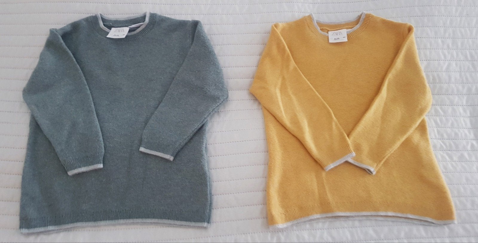 Zara longsleeve trui maat 80 baby kleding geel grijs truien, Gebruikt, Zara, Jongetje, Truitje of Vestje