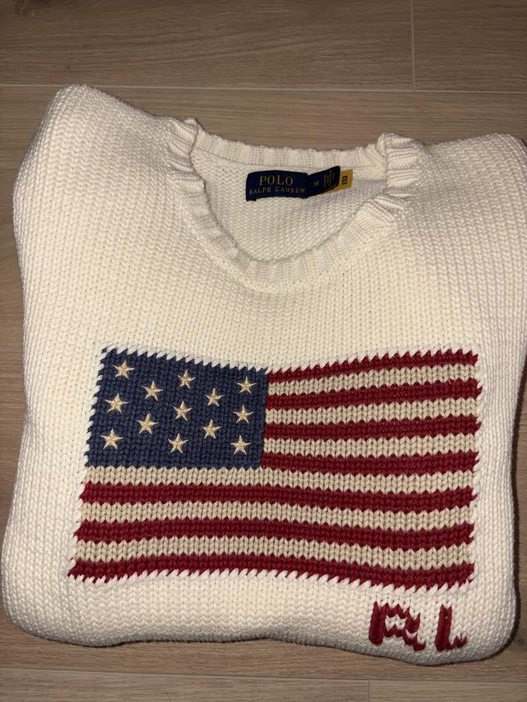 Ralph Lauren trui met vlag maat: M, Kleding | Dames, Truien en Vesten, Maat 38/40 (M), Verzenden, Wit, Zo goed als nieuw