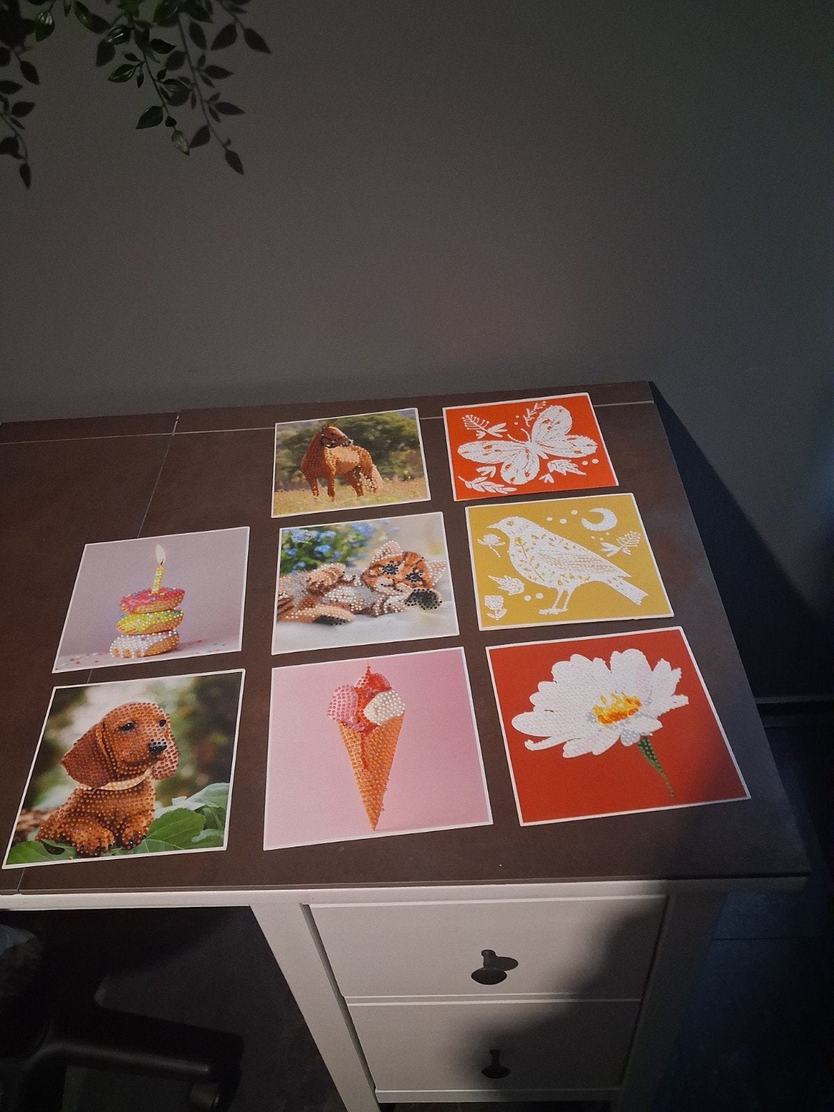 Diamond Painting Kaarten Set - Diverse Ontwerpen, Handgemaakt, Meerkleurig, Ophalen of Verzenden, Zo goed als nieuw