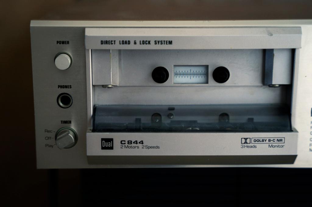 DUAL C844 Tapedeck 2-speed/2 motoren/3 koppen, Audio, Tv en Foto, Ophalen of Verzenden, Enkel, Overige merken, Tiptoetsen