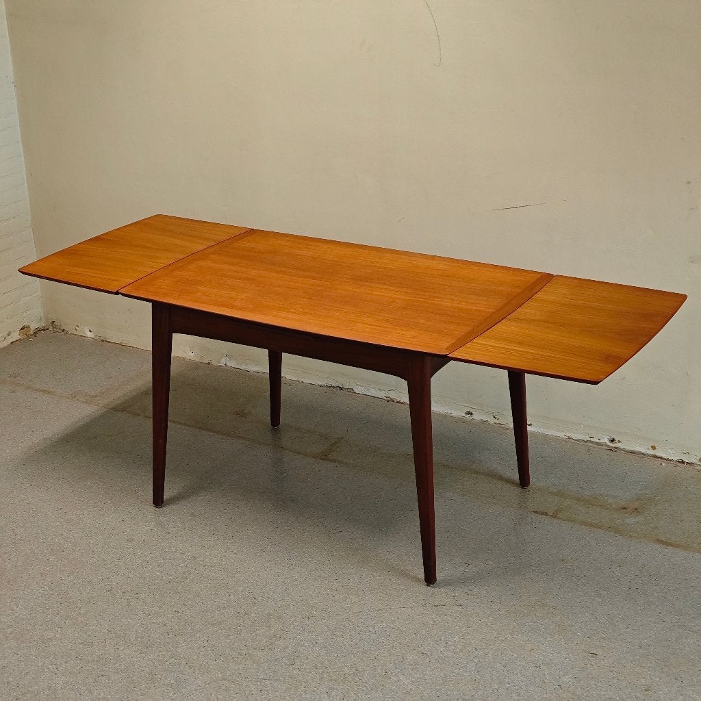 Vintage uitschuifbare eettafel, Ophalen, Gebruikt, 200 cm of meer, 50 tot 100 cm