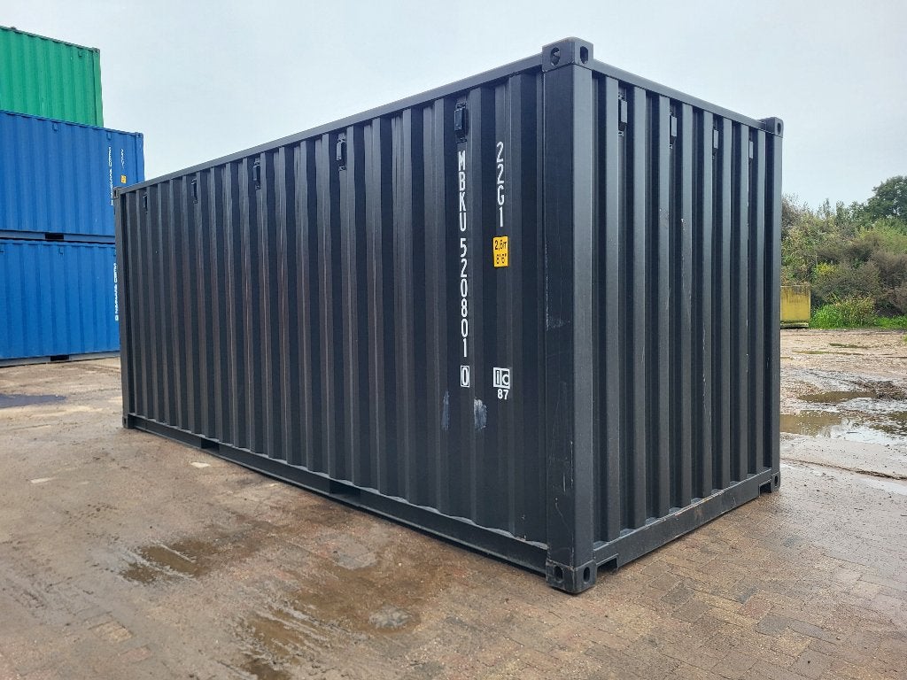 Zeecontainer 20ft nieuw | zwart | RAL 9005, Ophalen of Verzenden