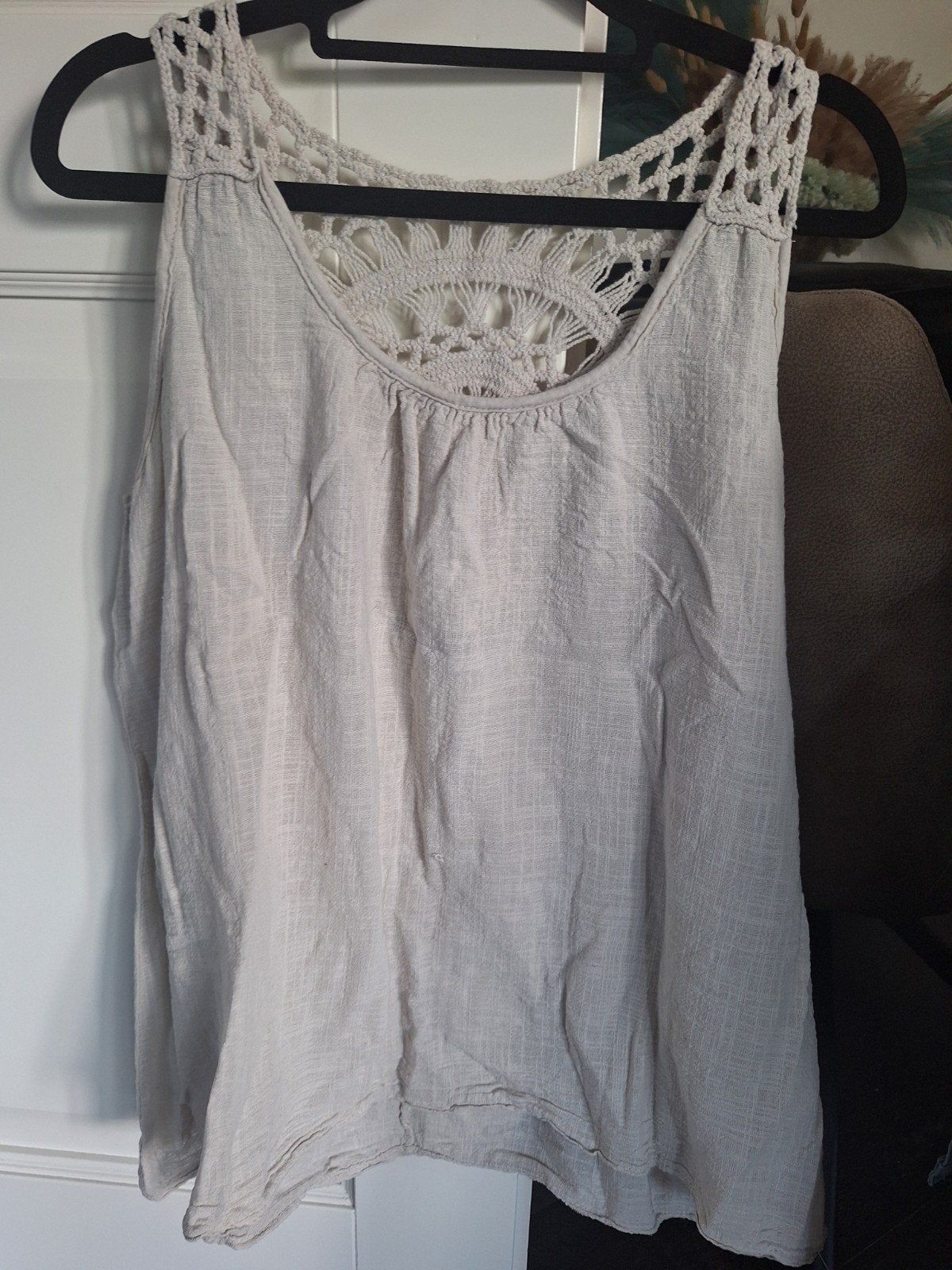 Lichte top met gehaakte details - Envy Collection, Envy Collection, Beige, Maat 46/48 (XL) of groter, Ophalen of Verzenden