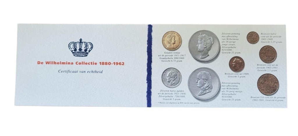 Nederland Wilhelmina collectie 1898-1948, Ophalen of Verzenden, Goud