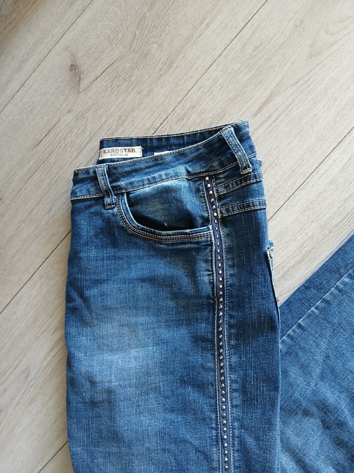 KAROSTAR mooie spijkerbroek mt 46 apart merk, KAROSTAR, Overige jeansmaten, Zo goed als nieuw, Verzenden